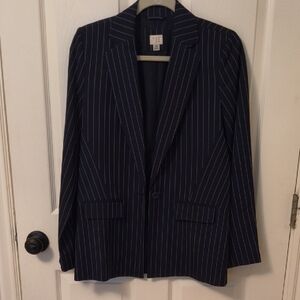 a new day Navy Pinstripe Blazer
